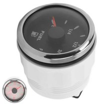 보트 용 요트 RV 연료 레벨 게이지 52MM 0 ‑ 190Ω 탱크 미터 7 색 백라이트 포함, 01 WHITE