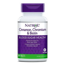 Natrol 나트롤 Cinnamon 시나몬 크롬 Biotin 비오틴 60정, 1개