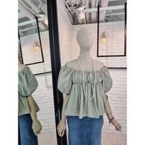 [반다리] 볼륨 밴딩 오프숄더 겸용 블라우스
