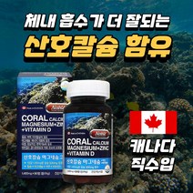 산호칼슘 마그네슘 아연 비타민D 1450mg x 90정, 12개월분