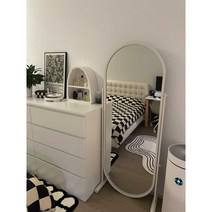 콩마당 이동식 전신거울 침실 쇼룸 카페 피팅 거울, 진한 녹색(  바퀴로 이동 가능)