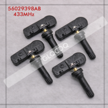 TPMS센서 타이어공기압 측정기 센서 2010- 지프 그랜드 체로키 IV TPMS 433MHz 타이어 압력 공기압 56029398AB, [02] (4PCS) 56029398AB, 02 (4PCS) 56029398AB