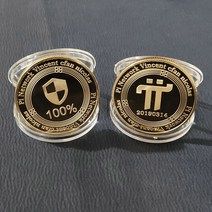 PI coin 파이코인 주화 데코 기념 장식 가상암호화폐 파이코인 _ 4501209EA, $ 골드