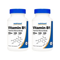 뉴트리코스트 비타민 B1 티아민 모노나이트레이트 500mg 캡슐, 120개입, 2개