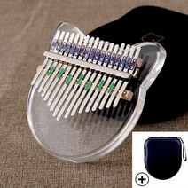 kalimba 17 key acrylic calimba 어린이 조기 교육 악기 미니 귀여운 손가락 엄지 피아노 전체 키트, 고양이 전체 키트 상자