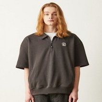 헤지스 차콜 시그니처 톤온톤와펜 반팔맨투맨 SPTS2E108CG