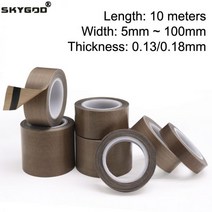 가죽쇼파 리폼 수리 천갈이 PTFE 테이프 접착 천 절연 고온 내성 밀봉 폭 5 ~ 100mm 두께 0.13mm 0.18mm, CHINA _25mm | 0.13mm, 01 5mm_01 0.13mm