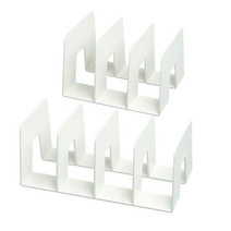 [만능공방] 모던 책상 책꽂이2P 3단대형+4단소형 간이 책꽂이 테이블 북스탠드 데스크 책홀더, 화이트