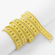 양면치수 PVC 재단줄자 3M 바디측정 피팅줄자_옐로우, 단품