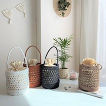 DIY 코바늘가방 원통 네트백뜨기 손뜨개패키지 (동영상포함), 스카이