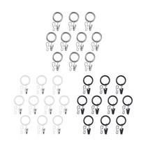 이케아 쉴리그 커튼링+클립고리 10P 화이트 2.5cm 최대하중3kg