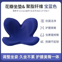 공시생 허리쿠션 애플힙 방석 의자 자세교정 선물 기도 골반교정 다이소 허리 허리편한 엉덩히 자세업 등받이 좌식 허리받침대 쿠션 벨런스 보호대, C_사파이어 블루