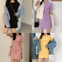 미니 원피스 HH B36 사계절 봄 원피스 베이직 파스텔