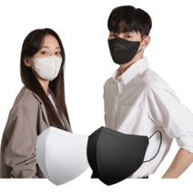 맘편히마스크 KF-AD 새부리형마스크 국산마스크 화이트 블랙 얼큰이 대형 중형 소형 50매, KF-AD 중형 블랙 50매