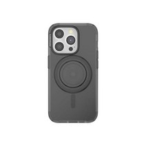 PopSockets 둥근 폰 그립이 MagSafe와 호환되는 팝소켓 아이폰 15 프로 케이스 프로용 무선 충전 호환 - 반투명 블랙