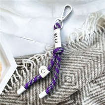 인형키링 굿즈 캐릭터 열쇠 고리 제작 큐티 가죽 나무 가방 키홀더, purple D