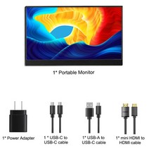 32인치 모니터 4k 15.6 인치 터치 패널 휴대용 컴퓨터 터치 4 스위치 노트북 전화, 케이스 없음 스탠드 없음, 미국 플러그
