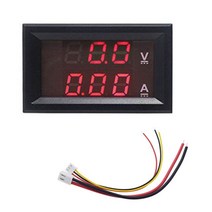 절연 저항 측정기10A 50A LED 디지털 전압계 전류계 0-100V 볼트 감지기 테스터 모니터 패널 자동차 오토, 06 red red 100A