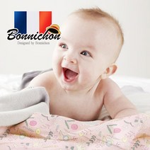 프랑스 보니숑 무형광 아기담요 타이블랭킷 끈이있는 라지사이즈 신생아 출산 준비물 아기 용품 낮잠이불 유모차 카시트, 타이블랭킷(라지)-프렌치체크블랙