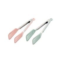 르리에 실리콘 고기집게 2개세트, 9인치, 민트+핑크