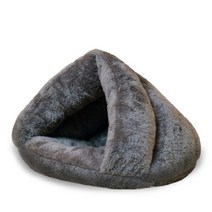 애완용 산책 이동 가방 켄넬 캐리어 눕눕백튼튼한 겨울 몽골 개 개집 두꺼운 부드러운 침대 고양이 접을 수, 01 greysmall