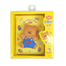 핑크풋 12000 댄싱베어 스퀴시 노트, 01 노랑, 3개