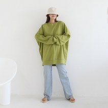 애플망고옷장 빅사이즈 오버핏 밀러 긴팔 롱박스티 무지 데일리 간절기 홈웨어