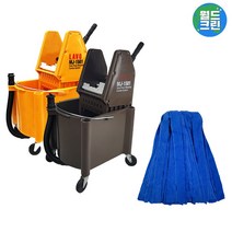 월드크린 라보 마포 짤순이 탈수기 + 극세사 걸레 330g 세트, 라보마포짤순이노랑색+극세사걸레330g세트