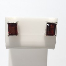 블루케이 [블루케이] 레드 가넷 원석 귀걸이 210505-09 1월탄생석