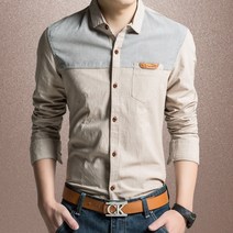 [NewCare] 남자 셔츠 깔끔한 남방 배색남방
