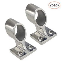 keehui Pair Heavy Duty 316SS 60°Marine Boat Center Stanchion Central Hand Rail Fitting for 7/8