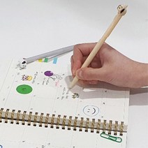 그저그런 볼펜 NO 강아지 케릭터 귀욤 멍뭉이펜 사무용볼펜 대학생볼펜, 화이트