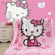 헬로키티 담요 낮잠이불 무릎 가벼운 차량용 블랭킷, D