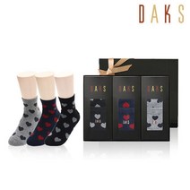 [닥스양말] 숙녀 단목 하트 3족세트 DK20923