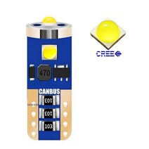 1 pcs t10 w5w 크리 어 칩 led canbus 오류 없음 자동차 돔 독서 램프 모터 주차 조명 번호판 전구 회전 신호 제논 화이트, 02 빨간