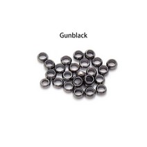 구리 볼 크림프 엔드 비즈 포지셔닝 비즈 스토퍼 스페이서 비즈 쥬얼리 제작 결과 DIY 팔찌 용품 200 개/묶음, [02] 2.5mm Hole 1.5mm, Red Copper