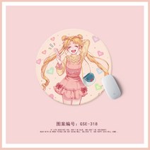 노트북상판 전사 수빙월 원형테이블매트 애니메이션 여학생 스윗 무드 PC 마우스패드 사무실 미니 사이즈 2174788436, GSE-318 백팩 22*22cm