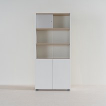 룸에딧 800 5단 도어형 책장 다용도 서랍장, 화이트