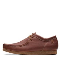 Clarks 남성용 샤크레 리 런 가죽 모카신 비즈왁스 8.5 US 클락스