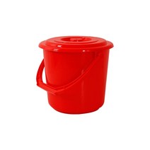 파트너 바케스 BN 플라스틱 양동이 음식물 쓰레기통 휴지통, 6L(레드), 1개