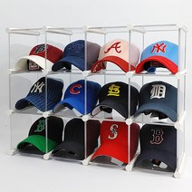 엠블럭 A타입 3층x4칸 12칸형(뒷덮개포함) 모자보관함 모자정리함 mlb모자수납장 야구모자진열대 모자수납 모자보관 인테리어 소품진열