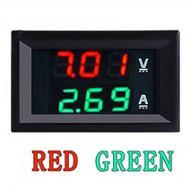전기 배선 테스터기 테스타기 DC 100V 10A 전압계 전류계 파란색 빨간색 LED 앰프 듀얼 게이지 검출기 테스, 04 10A-Red Green
