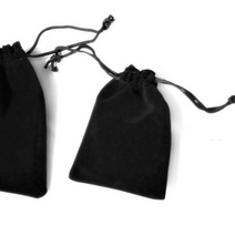 꽉죄는 복조리파우치 복주머니파우치 이너파우치 무지 블랙 7x11cm