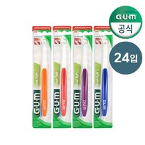 GUM 검 치과 교정 어금니 앤드 터프트 칫솔 308 24개입, 단품