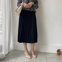 업쓰 여성용 모직 플리츠 스커트