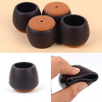 자파몽드 4P 갈색 원형 펠트 의자캡 적정 37~40MM 층간소음바닥제 층간소음차단재, 적정 30~33mm