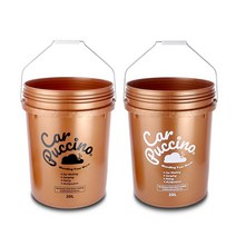 카푸치노 프리미엄 20L 세차용품 버킷 바케스 워시 페일통 캠핑, 블랙1EA