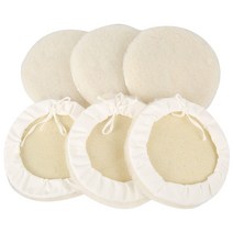 자동차광택기 패드 폴리싱 광택패드 차량용 양모 6 pcs 7 인치 자동 보닛 휠 107, 7인치-6개