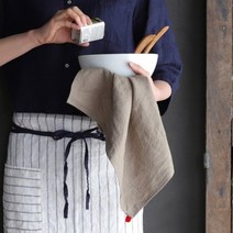 기타 바보사랑[무드앙코르]리노에리나 마농 리투아니아 린넨 키친크로스 베이지, 네이비블루
