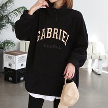 [쏭스타일] 가브리엘반집업박스티(기모)